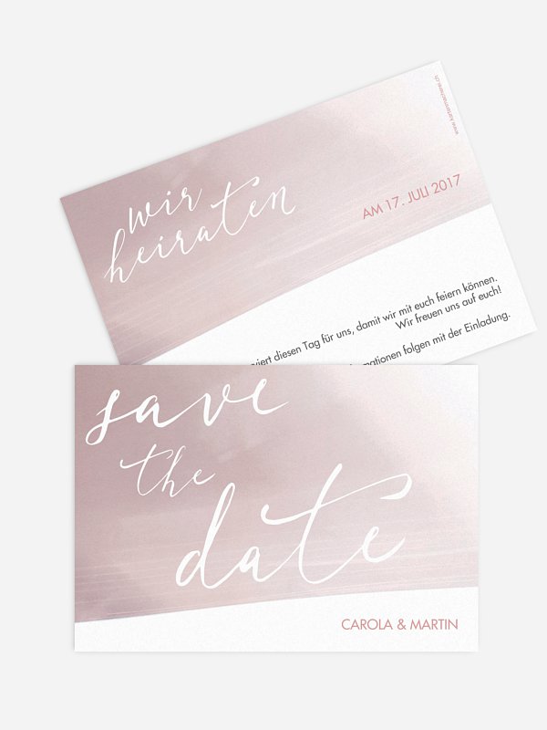 Save-the-Date Karte Watercolor Draw