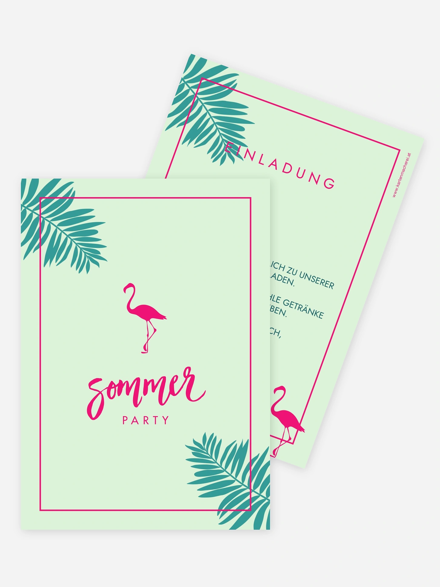 Partyeinladung Flamingo