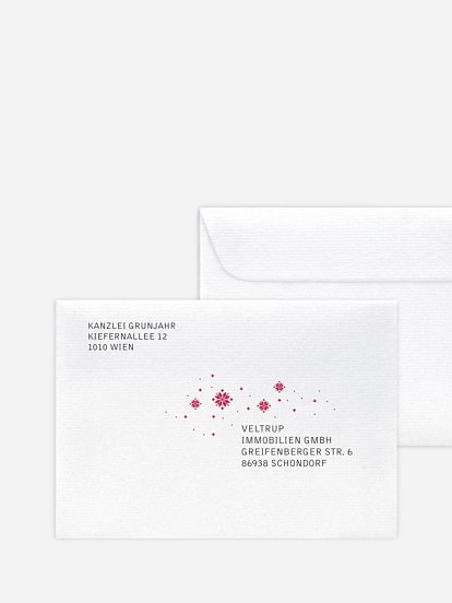 Bedruckte Umschläge geschäftl. Weihnachten Pinguin Post