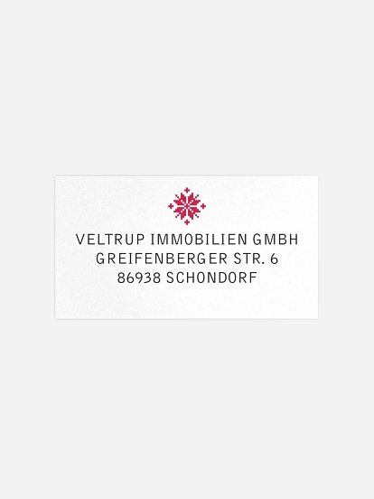 Empfängeraufkleber geschäftl. Weihnachten Pinguin Post