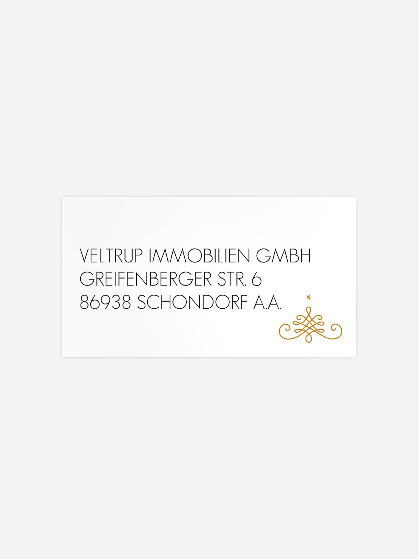 Empfängeraufkleber geschäftl. Weihnachten Christmas Calligraphy