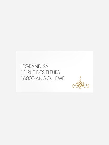 Étiquette destinataire voeux entreprise Christmas Calligraphy