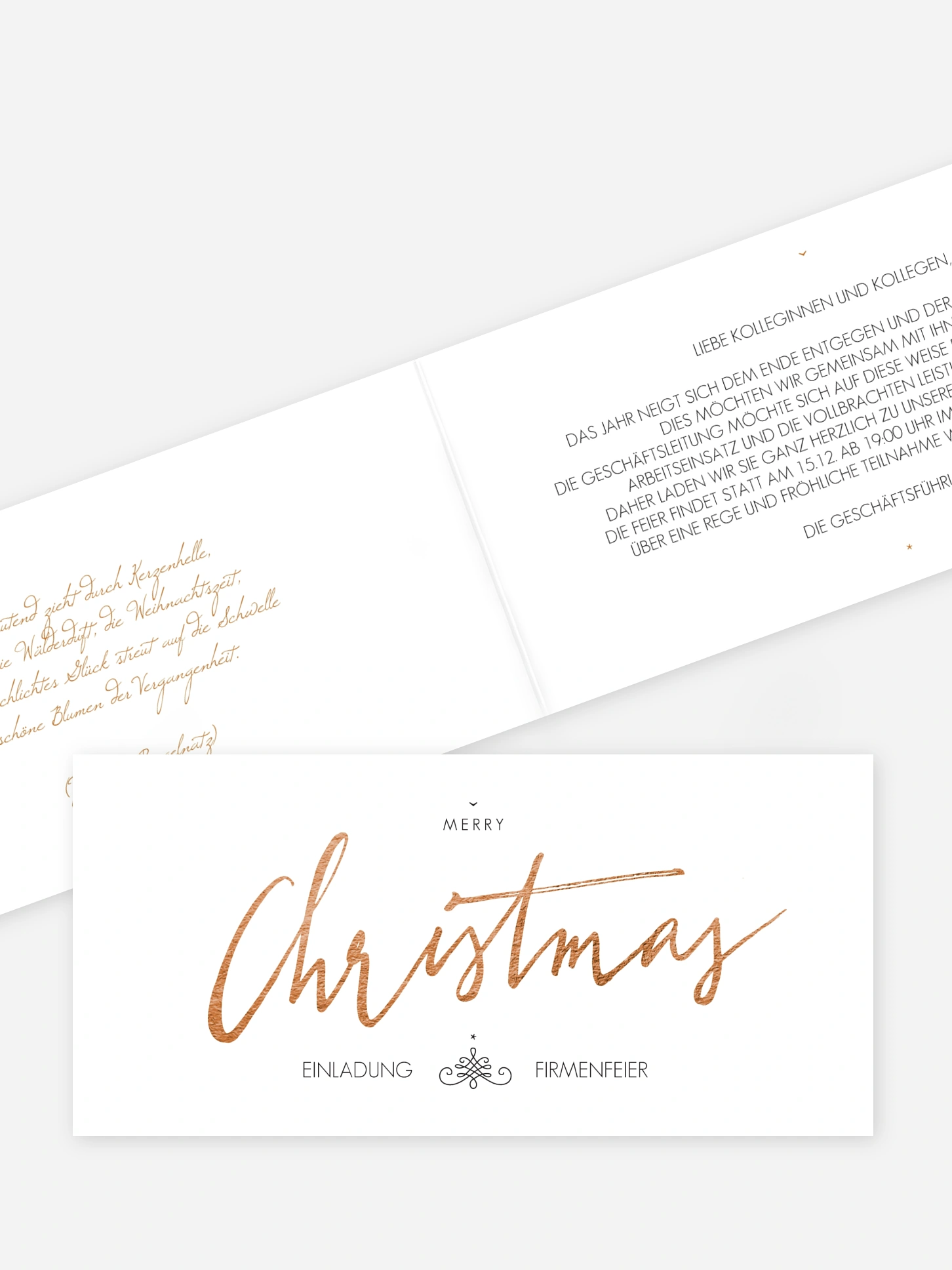 Weihnachtsfeier Christmas Calligraphy