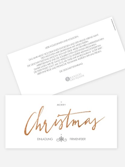Weihnachtsfeier Christmas Calligraphy