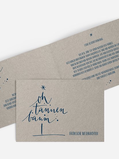 Geschäftliche Weihnachtskarte Calligraphy Tree