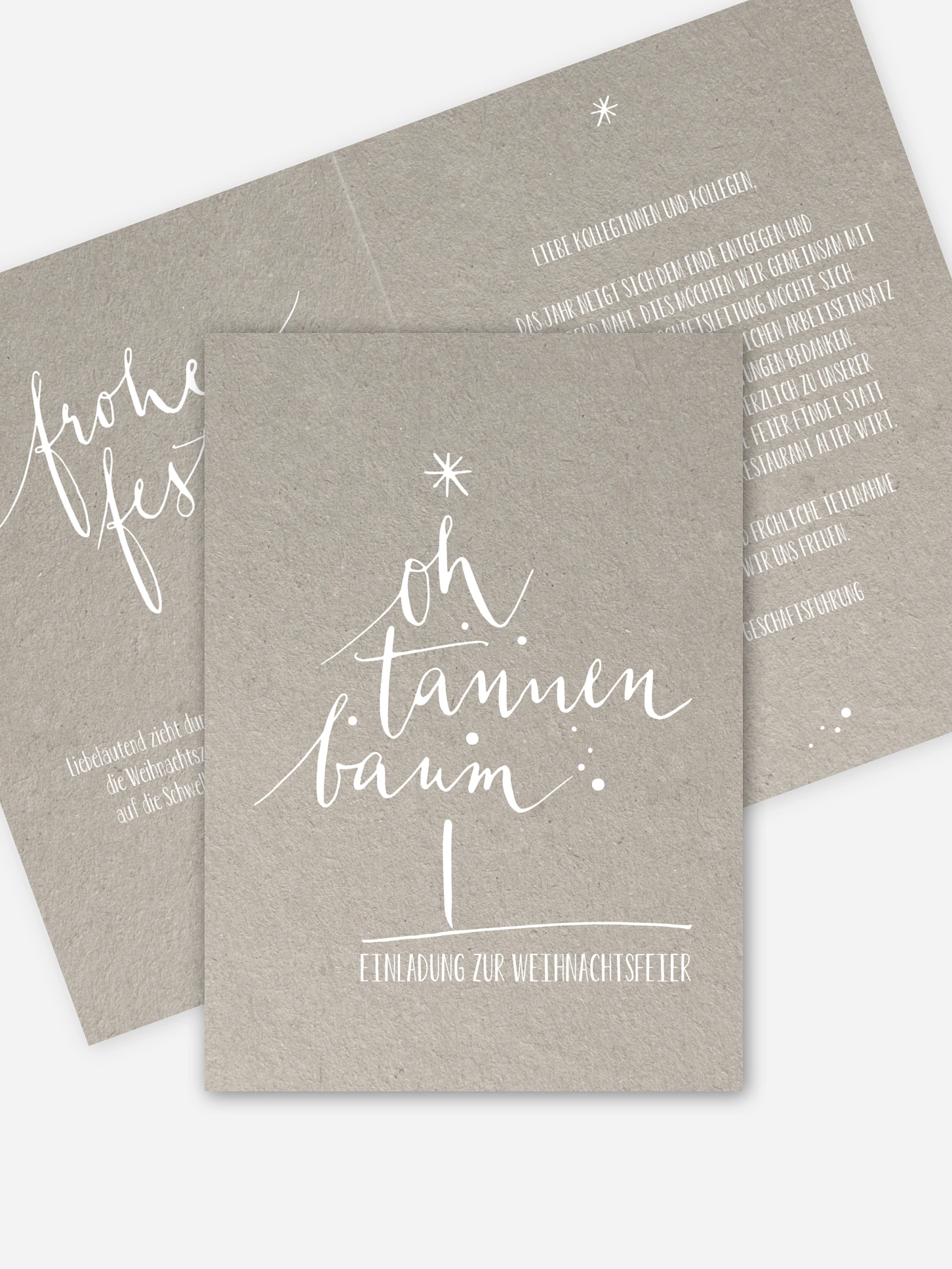Weihnachtsfeier Calligraphy Tree