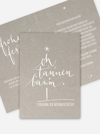 Weihnachtsfeier Calligraphy Tree