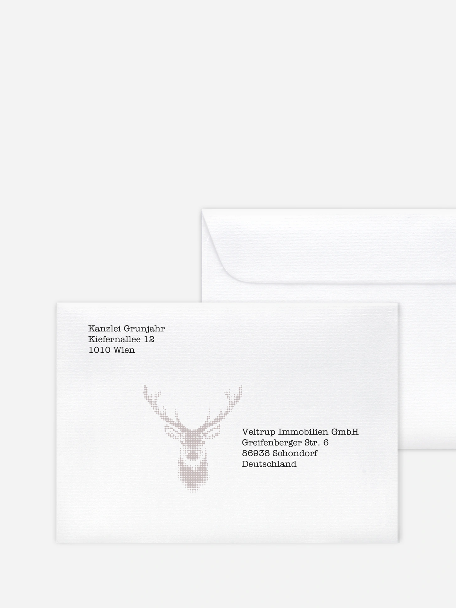 Bedruckte Umschläge geschäftl. Weihnachten Sparkling Deer