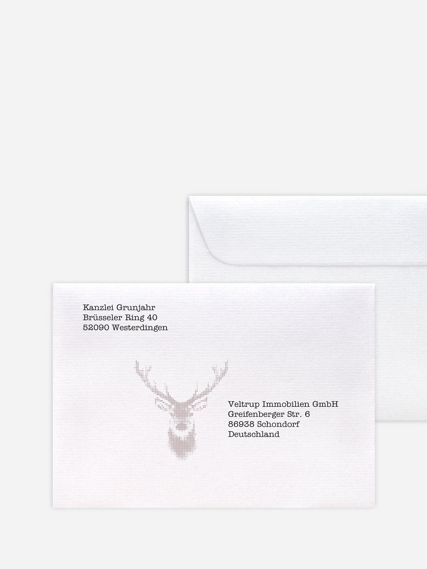 Bedruckte Umschläge geschäftl. Weihnachten Sparkling Deer