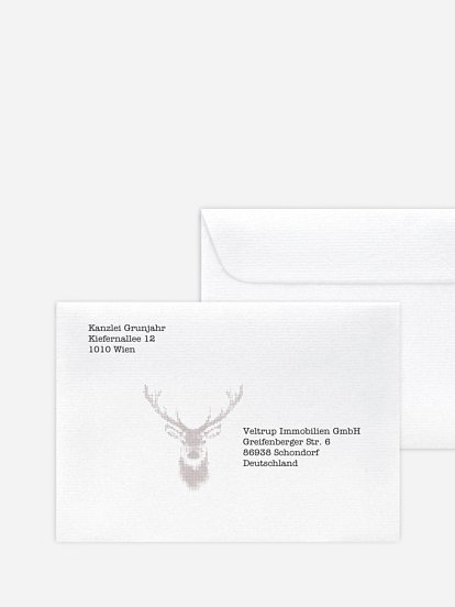 Bedruckte Umschläge geschäftl. Weihnachten Sparkling Deer