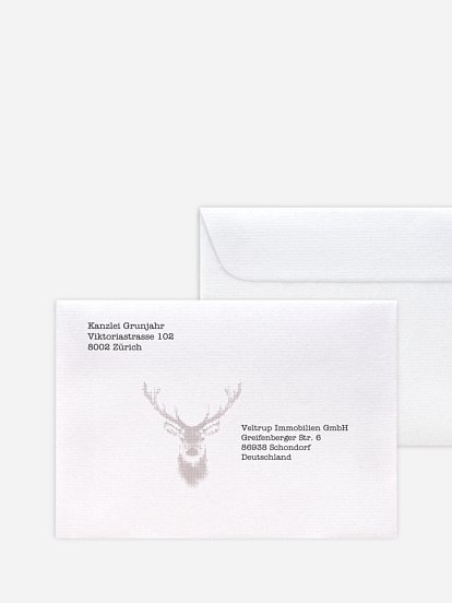 Bedruckte Umschläge geschäftl. Weihnachten Sparkling Deer
