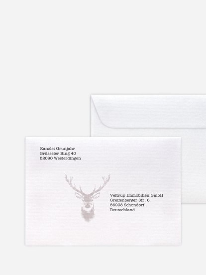 Bedruckte Umschläge geschäftl. Weihnachten Sparkling Deer