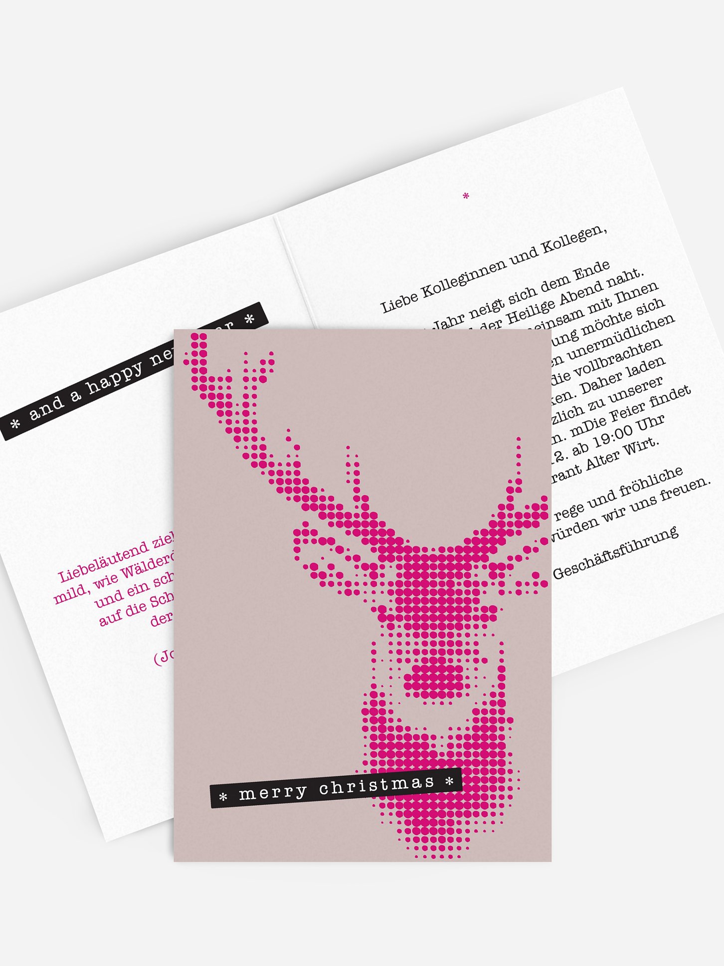 Weihnachtsfeier Sparkling Deer