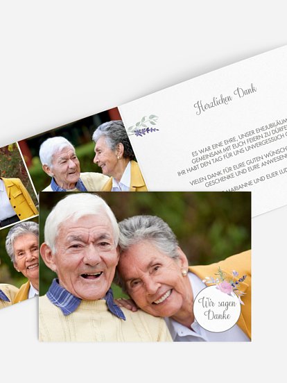 Danksagung zur Goldenen Hochzeit Herbal Bouquet