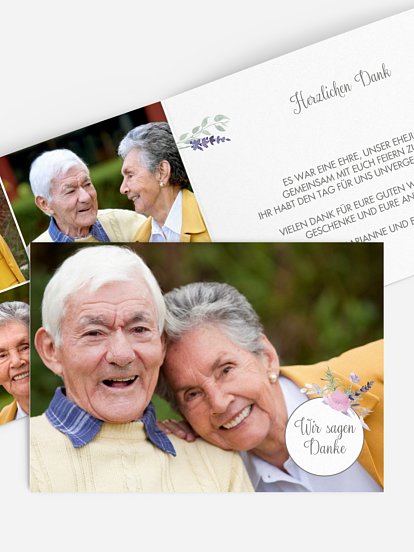 Danksagung zur Goldenen Hochzeit Herbal Bouquet