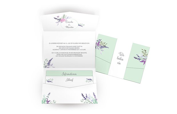 Hochzeitseinladung Herbal Bouquet