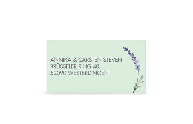 Empfängeraufkleber Hochzeit Herbal Bouquet