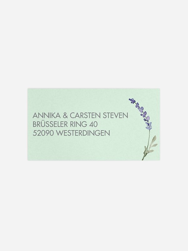 Empfängeraufkleber Hochzeit Herbal Bouquet