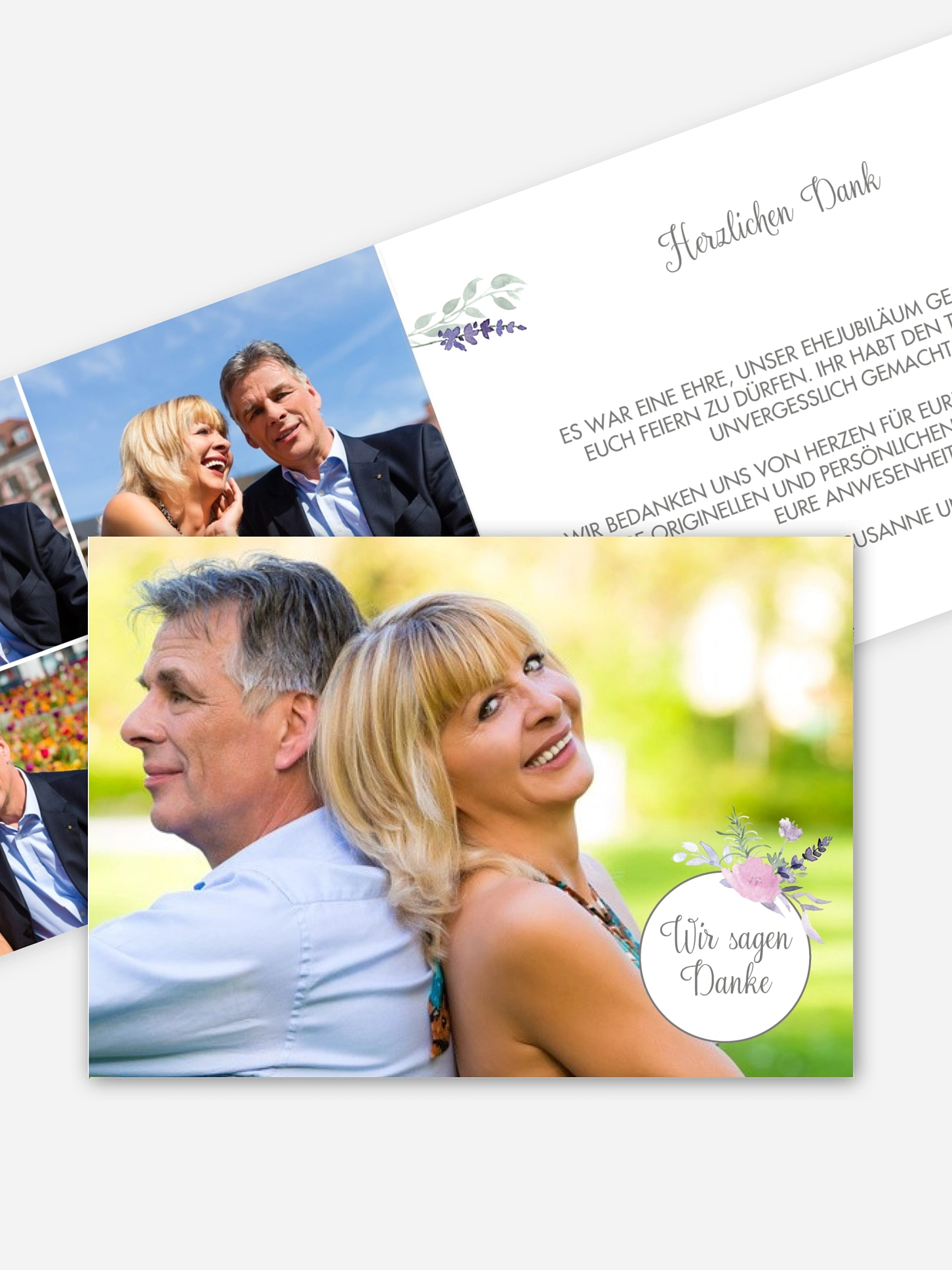 Danksagung zur Silberhochzeit Herbal Bouquet