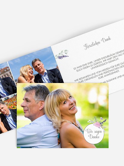 Danksagung zur Silberhochzeit Herbal Bouquet