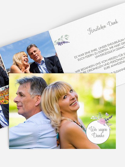 Danksagung zur Silberhochzeit Herbal Bouquet