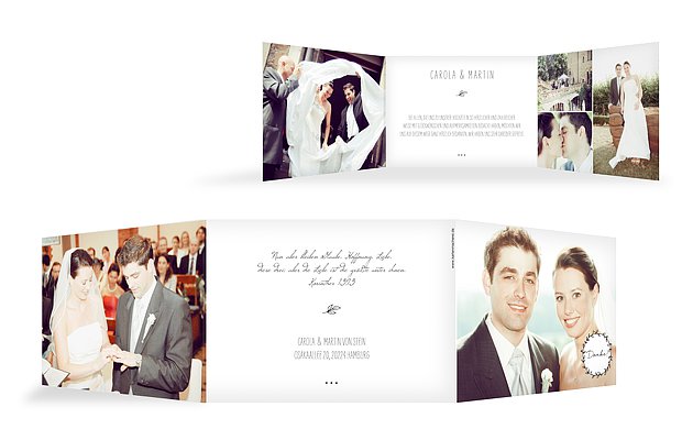 Dankeskarte Hochzeit Letter Pur
