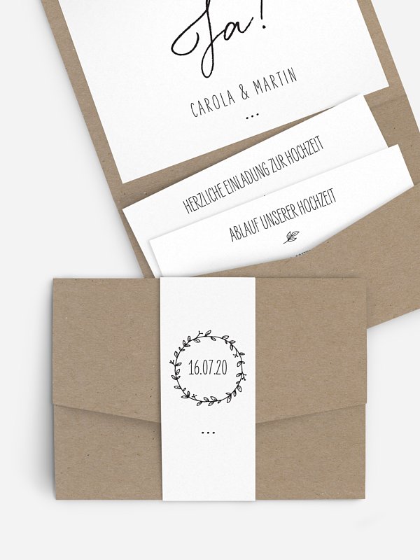Hochzeitseinladung Letter Pur