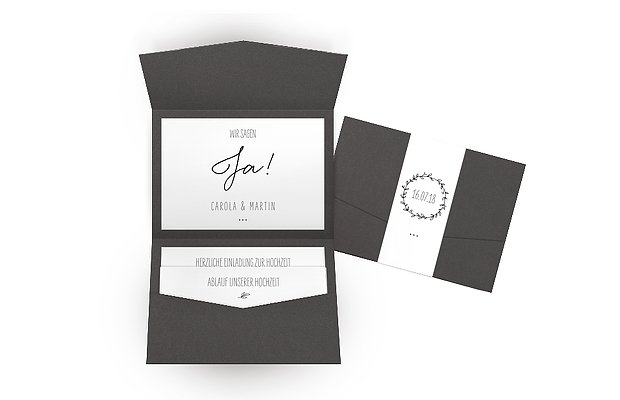 Hochzeitseinladung Letter Pur