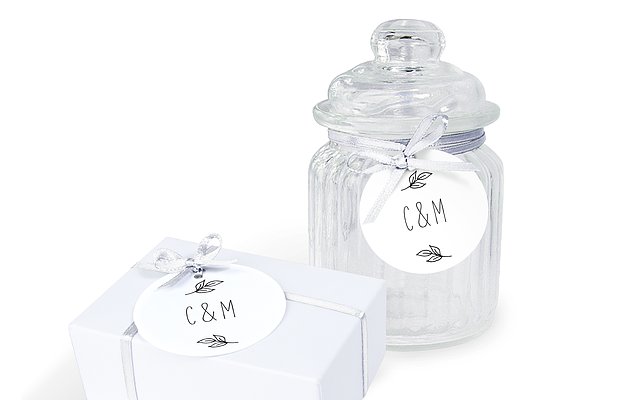 Anhänger mit Band zur Hochzeit Letter Pur