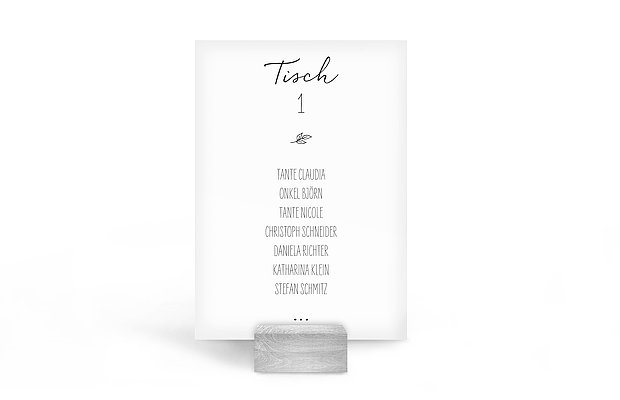 Sitzplan Kreativ Letter Pur