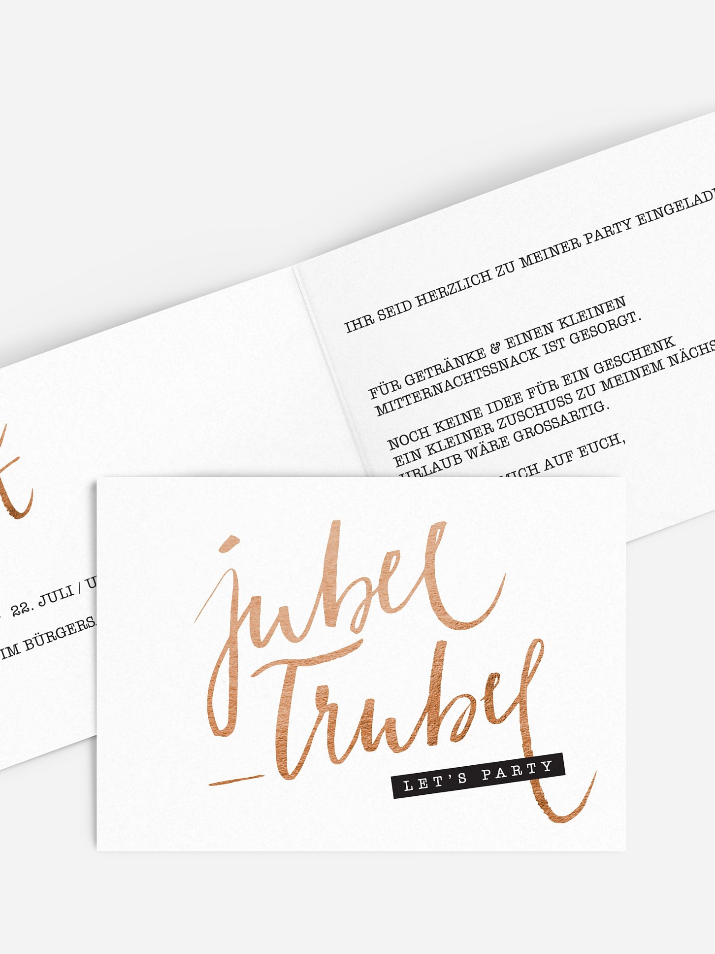 Partyeinladung Jubel Trubel