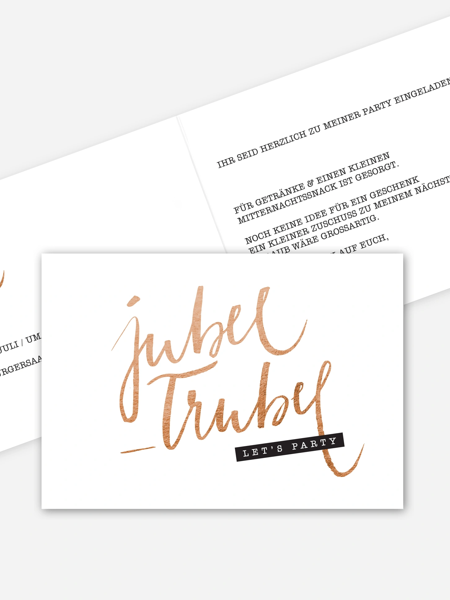 Partyeinladung Jubel Trubel