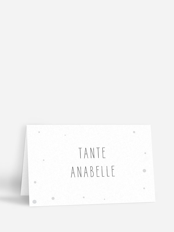 Tischkarte Taufe Universum