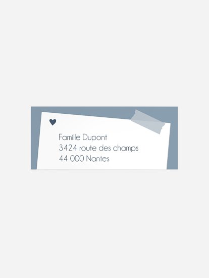 Étiquette expéditeur naissance Doux moments