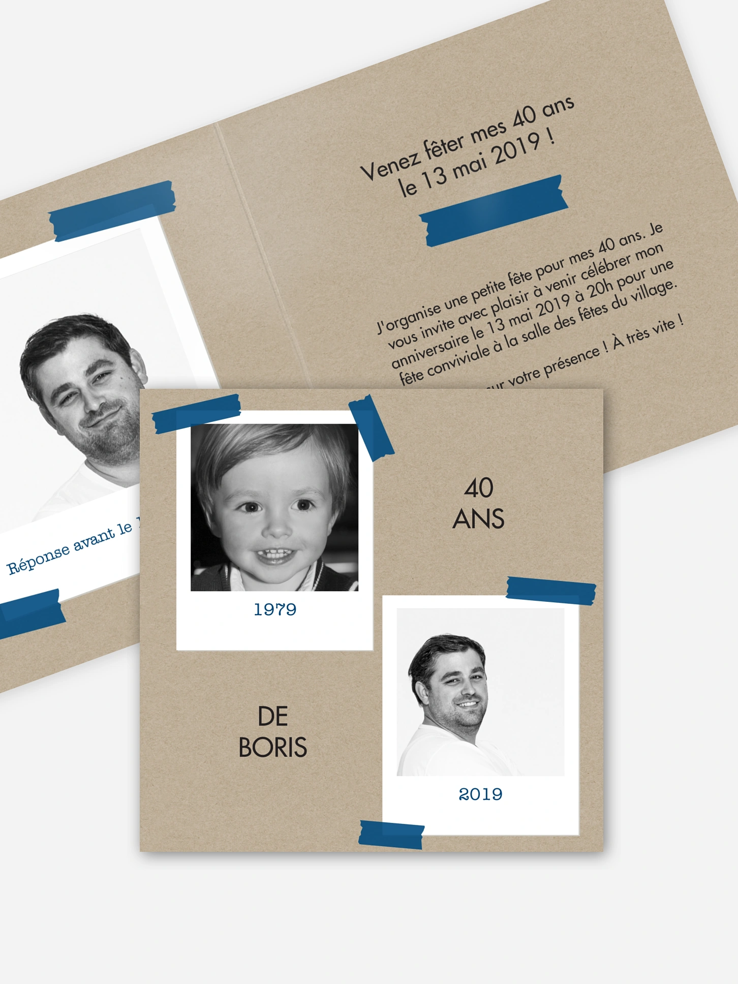 invitation anniversaire Doux moments