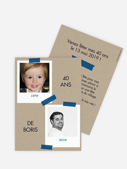 invitation anniversaire Doux moments