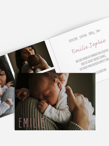 Geburtskarte Hallo Welt