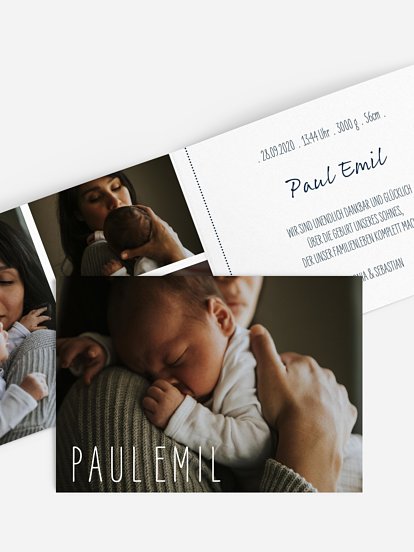 Geburtskarte Hallo Welt