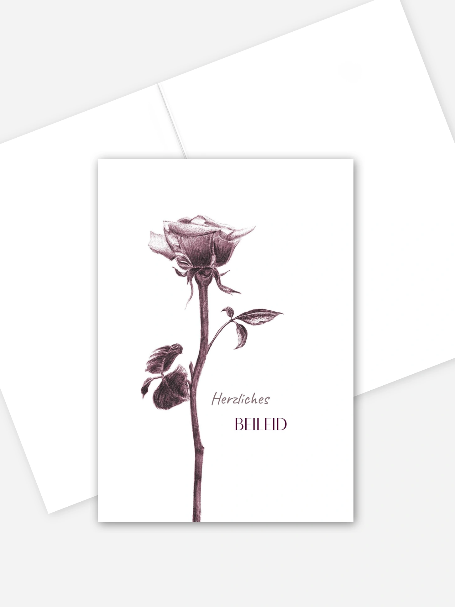 Grußkarte Zarte Rose
