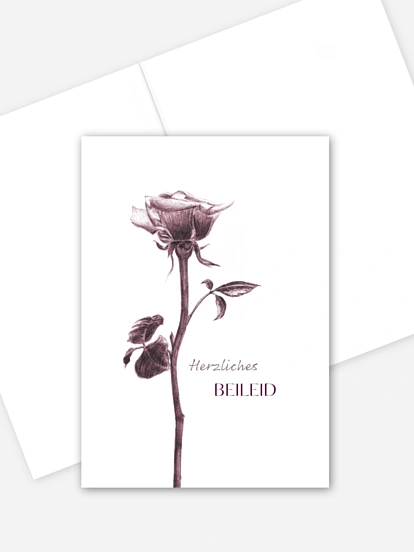 Grußkarte Zarte Rose