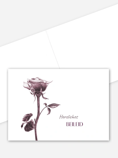 Grußkarte Zarte Rose