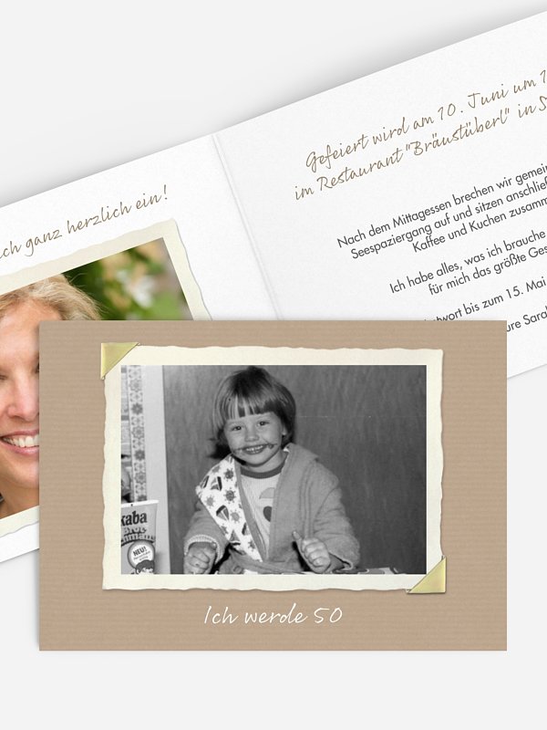 Einladung 50. Geburtstag Fotoalbum