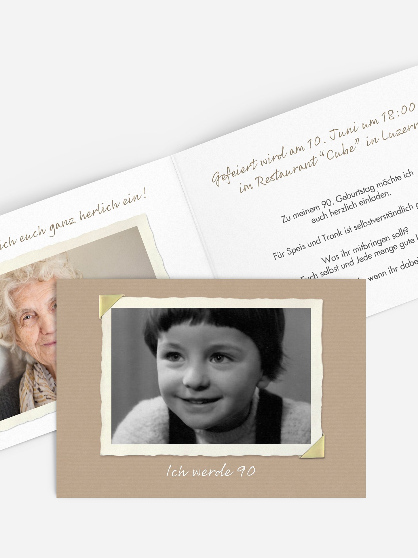 Einladung 90. Geburtstag Fotoalbum