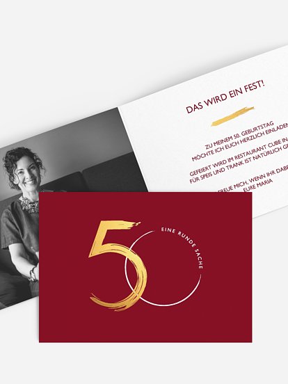 Einladung 50. Geburtstag Jetzt geht's rund
