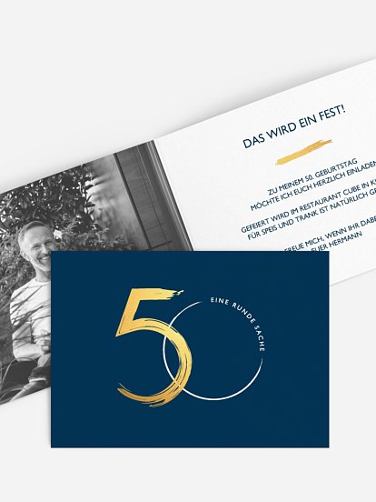 Einladung 50. Geburtstag Jetzt geht's rund
