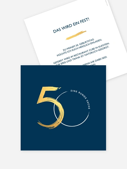 Einladung 50. Geburtstag Jetzt geht's rund