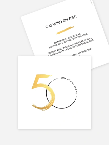 Einladung 50. Geburtstag Jetzt geht's rund