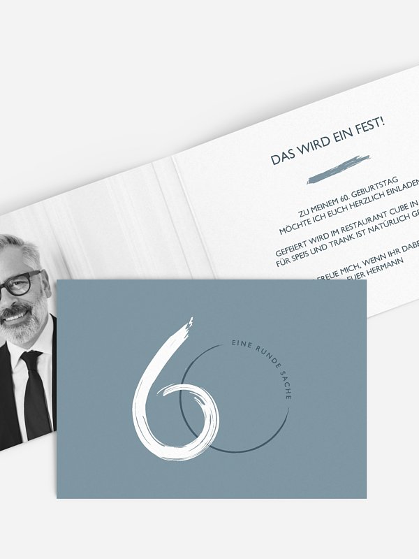 Einladung 60. Geburtstag Jetzt geht's rund