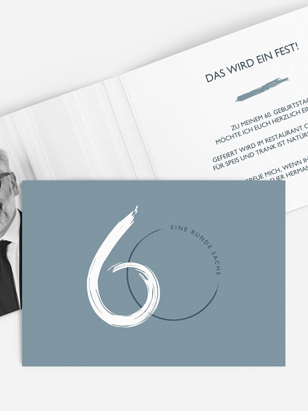 Einladung 60. Geburtstag Jetzt geht's rund