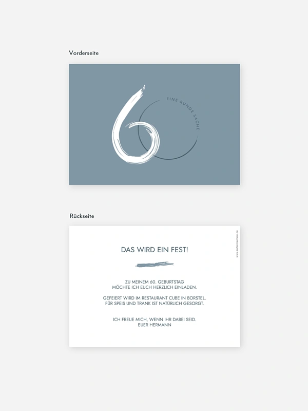 Einladung 60. Geburtstag Jetzt geht's rund